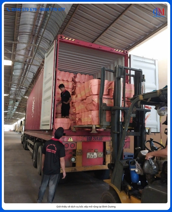 Dịch vụ bốc xếp mở rộng tại Bình Dương