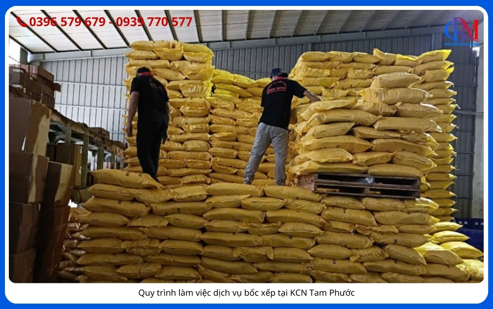 Quy trình làm việc dịch vụ bốc xếp tại KCN Tam Phước